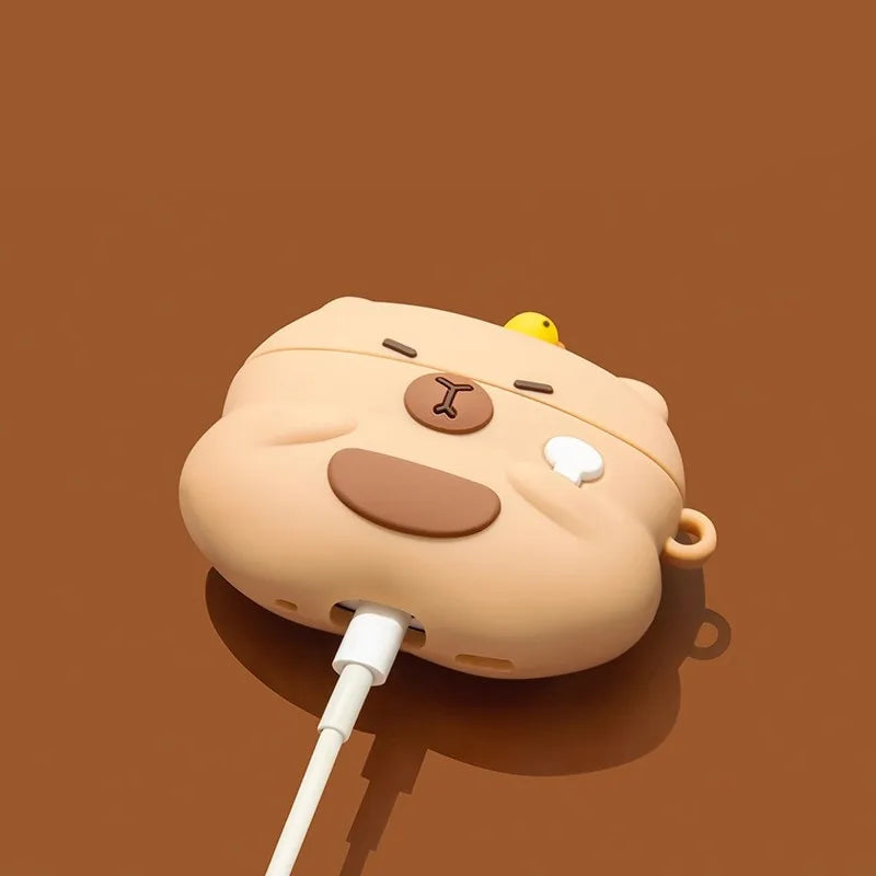 Funny Capybara Silicone Case for AirPods 4