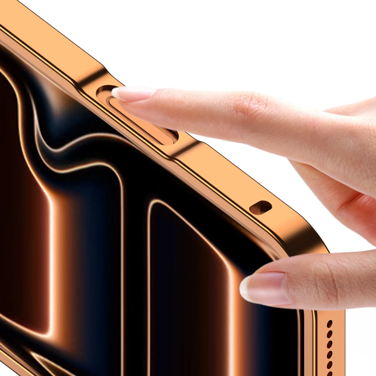 Metal Heat Dissipation Case with Textured Dot Surface for iPhone 18 Series