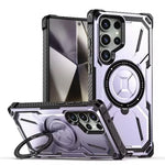 Samsung Galaxy S25 Series Heavy-Duty Hard Shell Magnetic Case with Kickstand