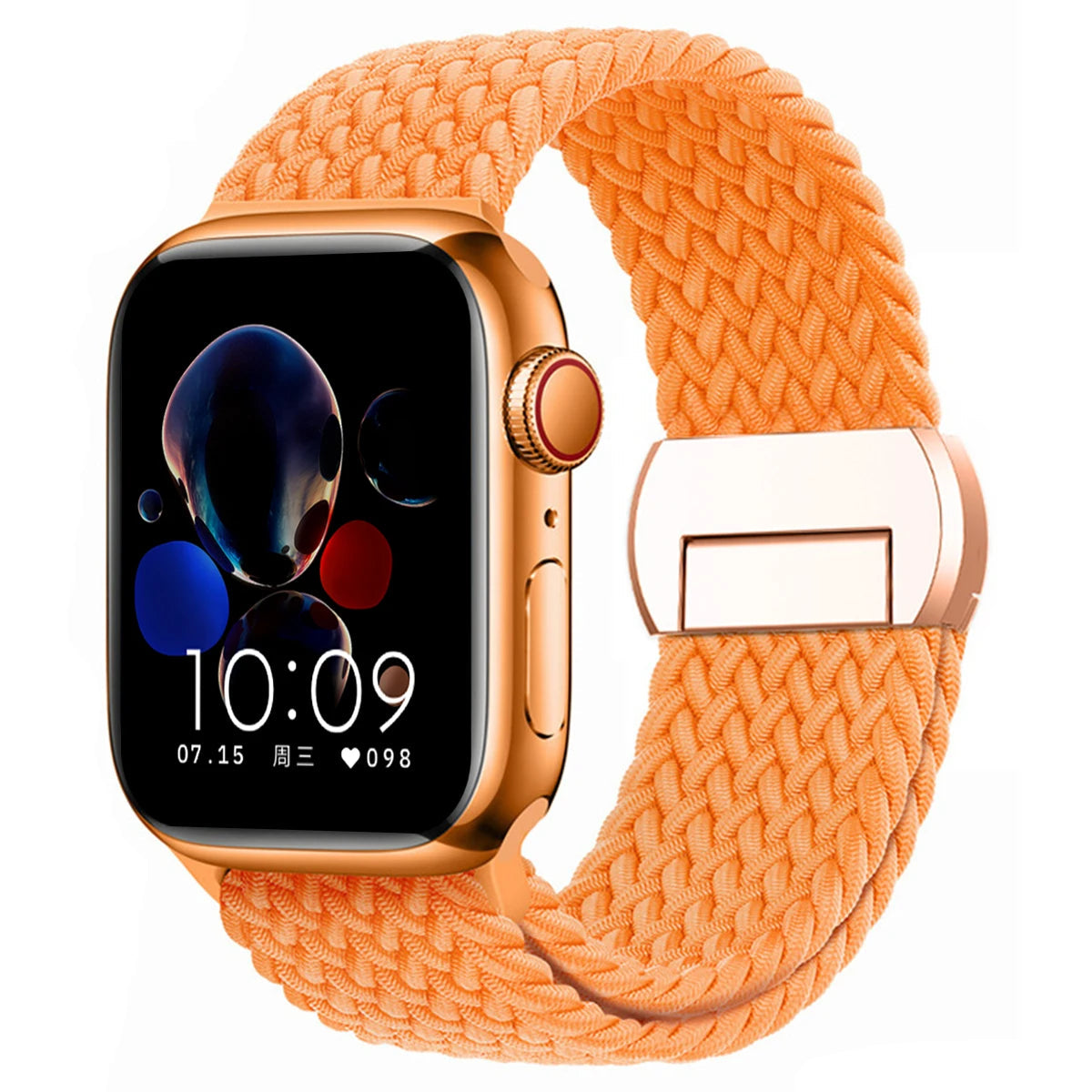 Stretchable Braided Solo Loop with Magnetic Closure for Apple Watch
