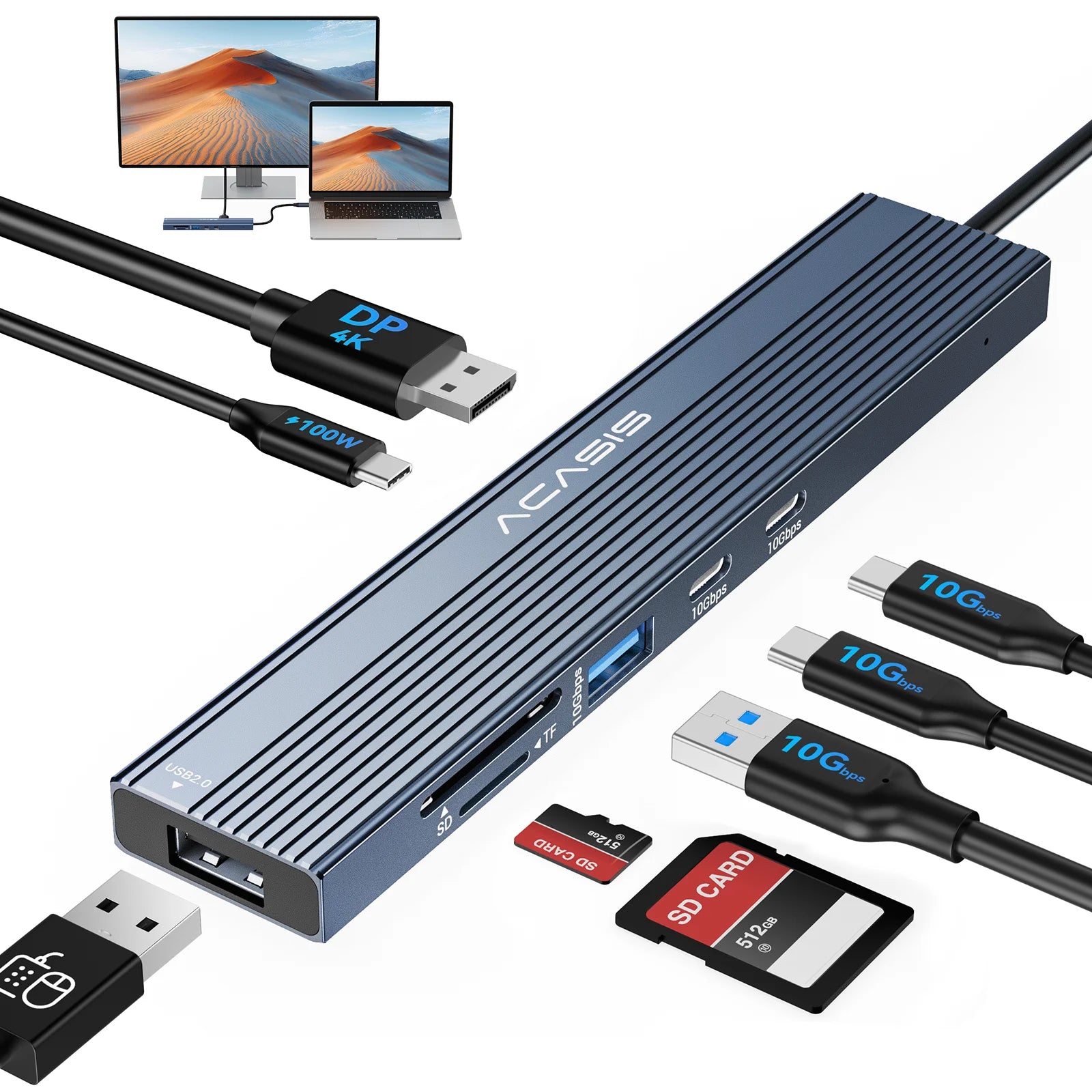 Acasis 8-in-1 USB-C Hub Docking Station