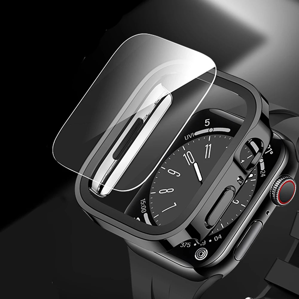 Apple Watch Series 11 Screen Protector Case with Tempered Glass