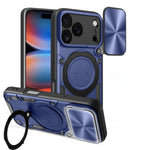 Rugged MagSafe Case with Rotating Ring Holder and Lens Cover for iPhone 17 Series