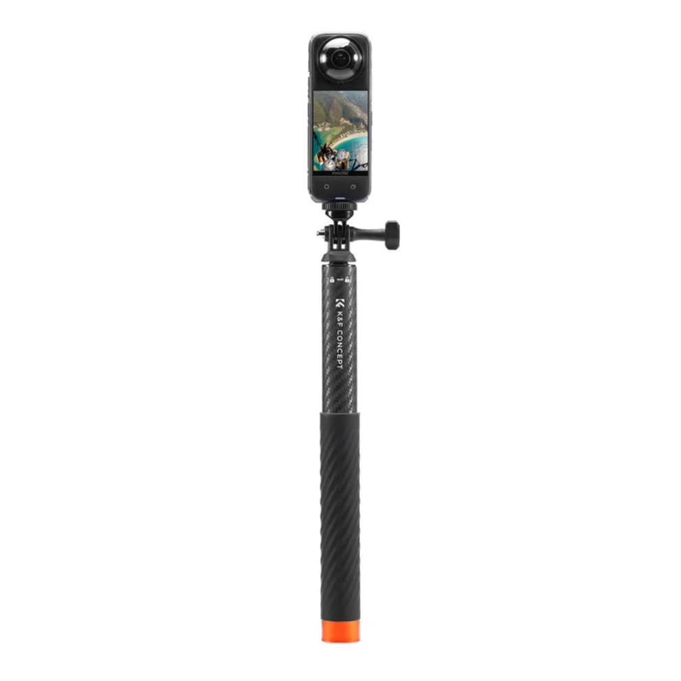 K&F Concept Long Carbon Selfie Stick for Sports & Action Cameras