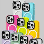 Neon Color Clear Bumper MagSafe Case for iPhone 15 Series