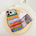Transparent Rainbow Foil Striped Case for iPhone 17 Series