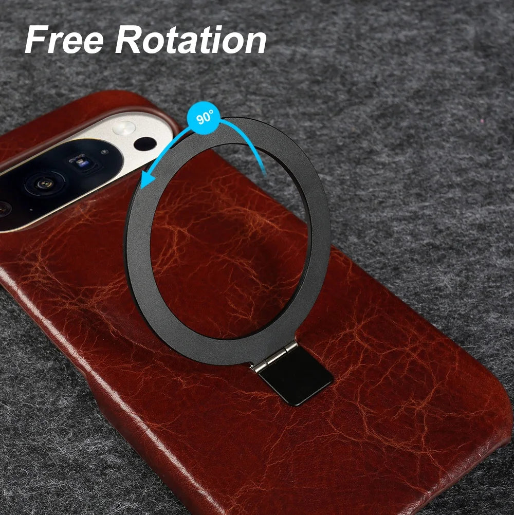 Premium Leather Case with Invisible Foldable Stand for Google Pixel 10 Series