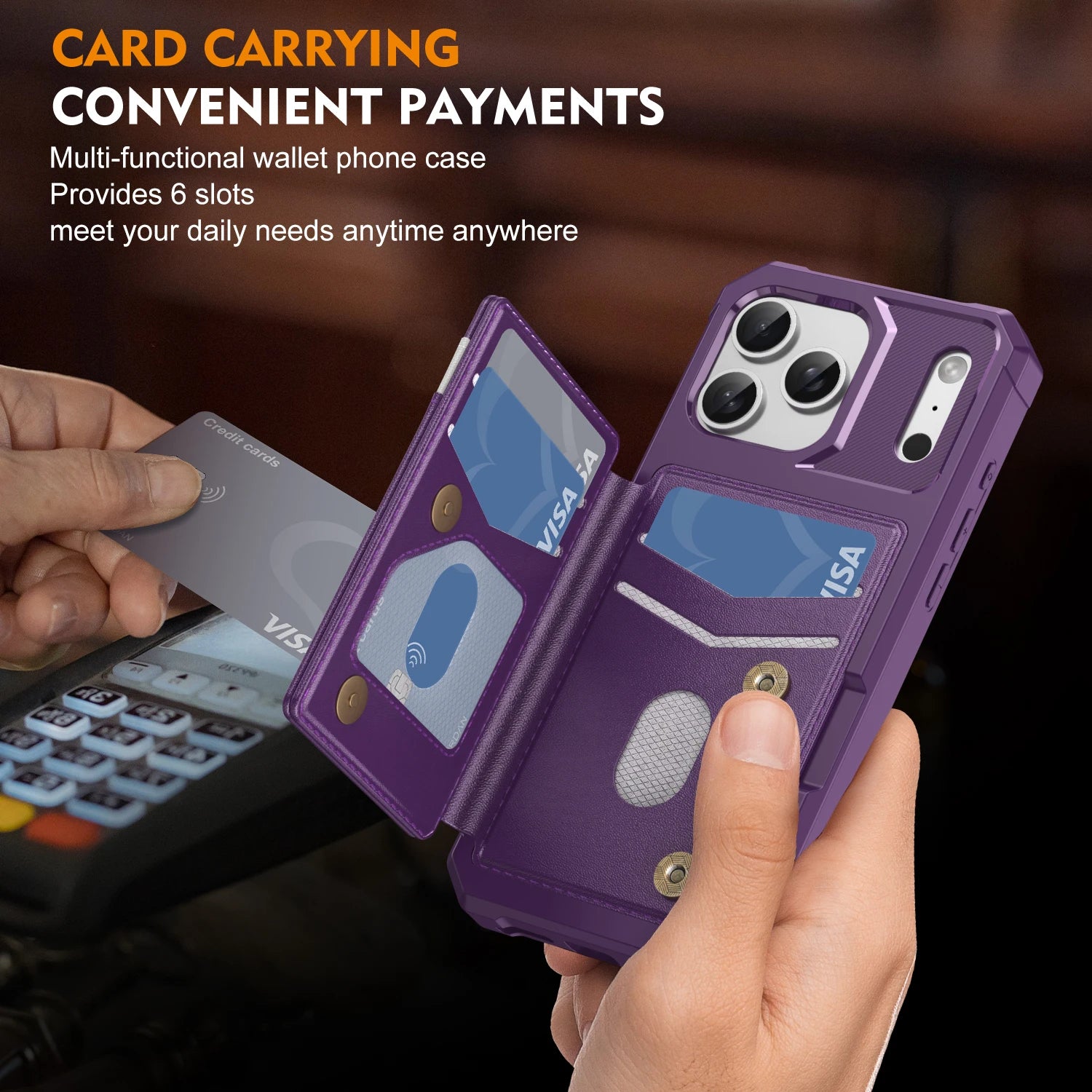 iPhone 17 Series Protective Leather Wallet Case