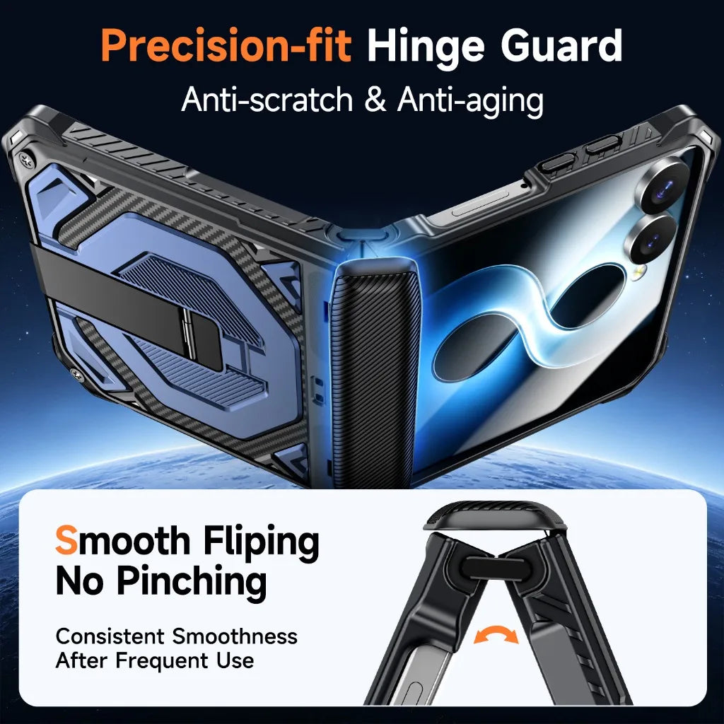 Heavy-Duty Magnetic Case with Kickstand for Samsung Galaxy Z Flip 8