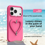 Liquid Silicone Heart-Shaped Kickstand Case with Camera Protection for iPhone 18 Series