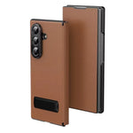 Samsung Galaxy Z Fold 7 Shockproof Leather Case with Magnetic Flip Cover