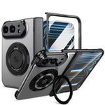 Shockproof Hard PC MagSafe Case with 360° Rotating Ring Stand for iPhone Duo