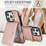 PU Leather Wallet Case with Card Slot and Ring Holder for iPhone 15 Series – Stylish & Functional
