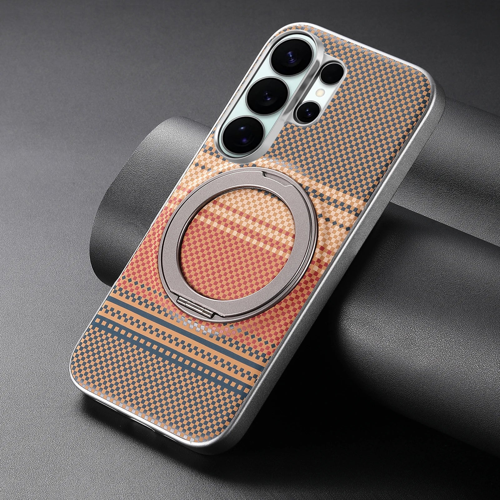 Shockproof Magnetic Gradient Case with 360° Rotating Stand for Samsung Galaxy S26 Series