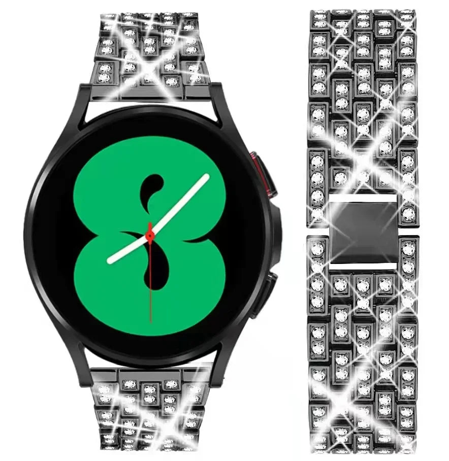 Luxury Stone-Embellished Metal Band for Samsung Galaxy Watch 6 & Galaxy Watch 6 Classic