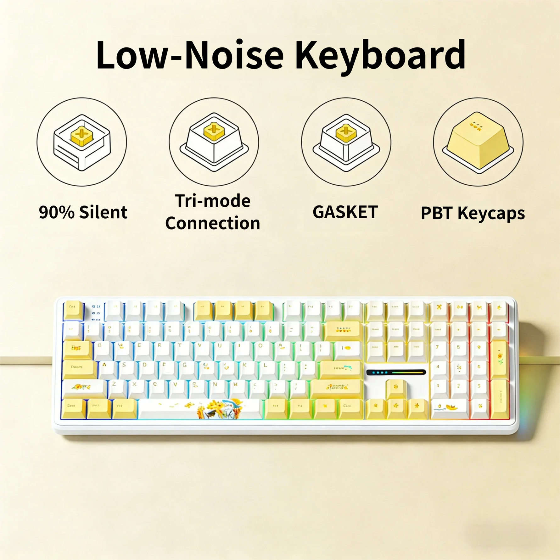 AULA F108 Hot-Swappable Wireless Mechanical Keyboard