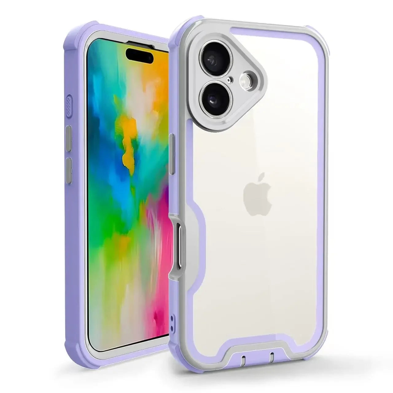 Shockproof Transparent Case with Lens Shield for iPhone 16 Series