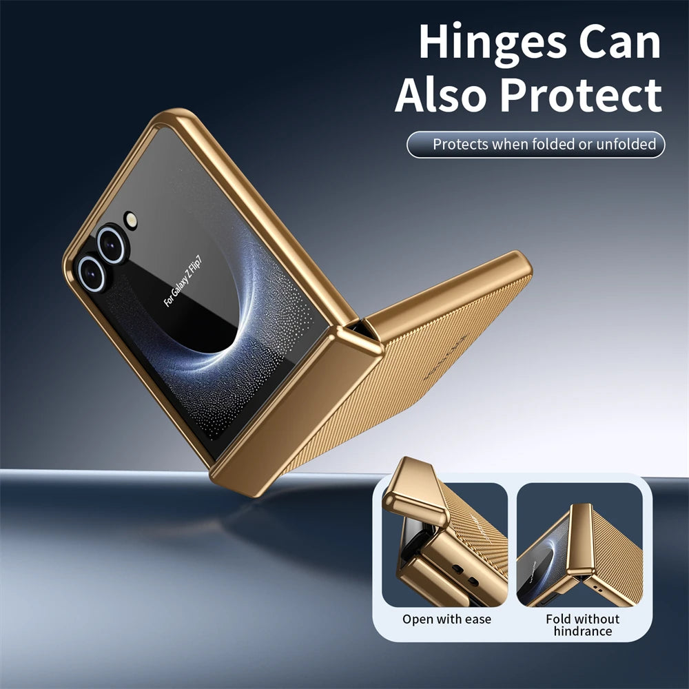 Luxury Diamond Pattern Leather Case with Screen Protector for Samsung Galaxy Z Flip 8