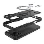 iPhone 17 Series Shockproof PC Case with 360° Stand