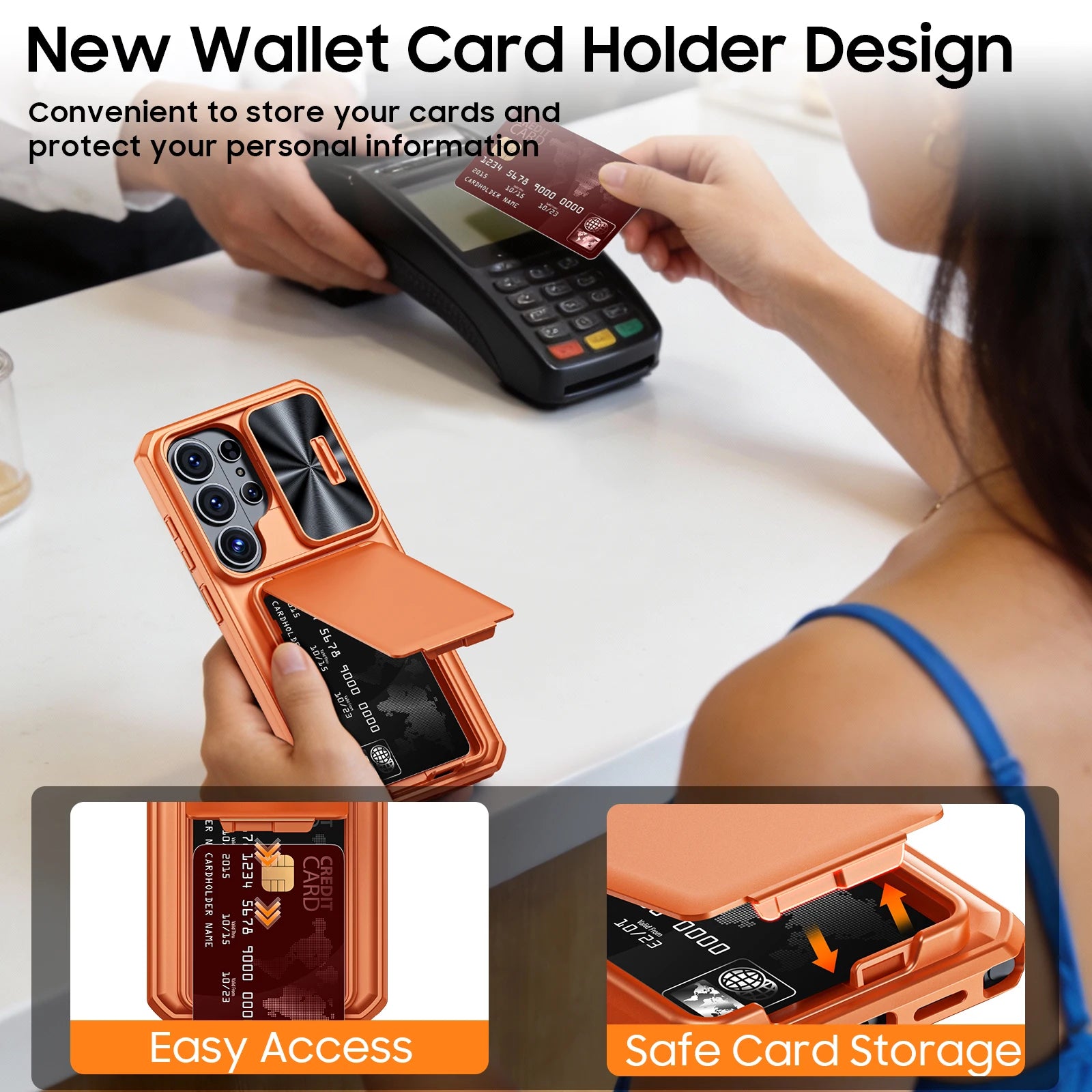 Luxury Executive Wallet Case with Privacy Camera Slide for Samsung Galaxy S26 Ultra