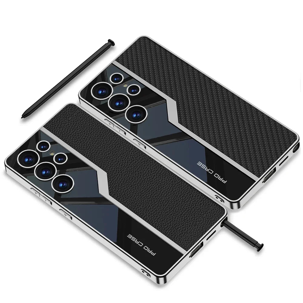 Shockproof TPU + Leather Case for Samsung Galaxy S25 Ultra