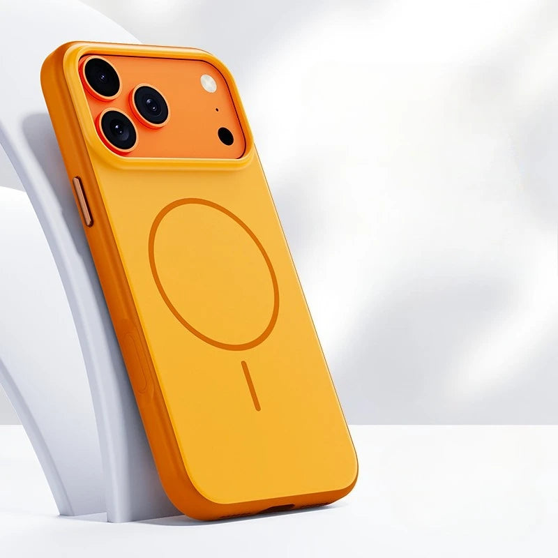 Matte PC MagSafe Case with Metal Buttons for iPhone 17 Series