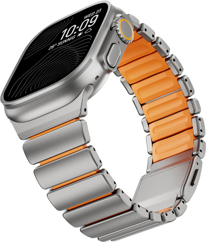 Stainless Steel and Rubber Magnetic Band for Apple Watch