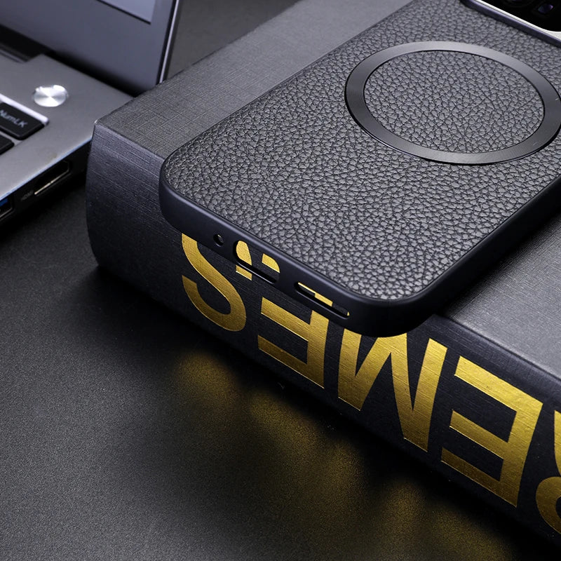 Premium Lichee Pattern PU Leather Magnetic Case for Google Pixel 10 Series