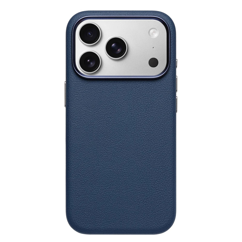 Textured Leather MagSafe Case with Raised Camera Lens Protection for iPhone 18 Series
