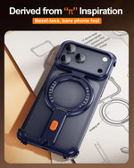 Frameless Aluminum Case with 360° Rotatable MagSafe Stand for iPhone 17 Pro & iPhone 17 Pro Max