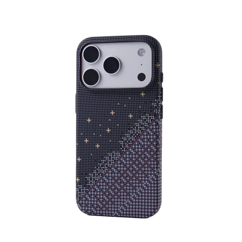 Starlight Carbon Fiber Pattern MagSafe Armor Case for iPhone 17 Series