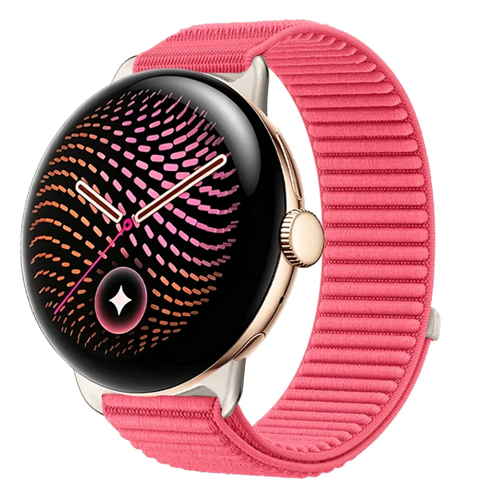 Elastic Nylon Velcro Adjustment Watch Band for Google Pixel Watch 3