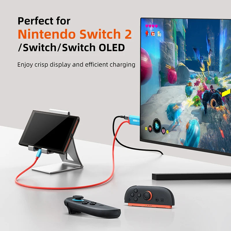 CABLETIME USB-C to HDMI Cable Adapter for Nintendo Switch 2