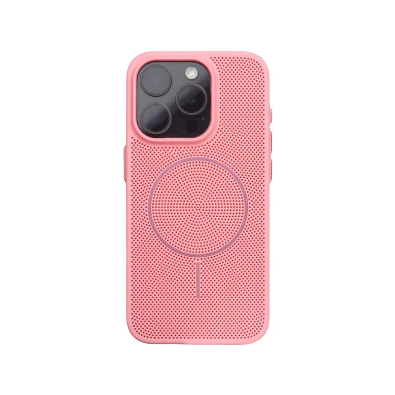 Ultrathin Grid Mesh Cooling Hard PC MagSafe Case for iPhone 15 Series