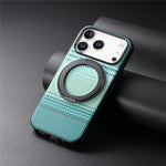 iPhone 17 Series Carbon Fiber MagSafe Case with 360° Rotating Stand