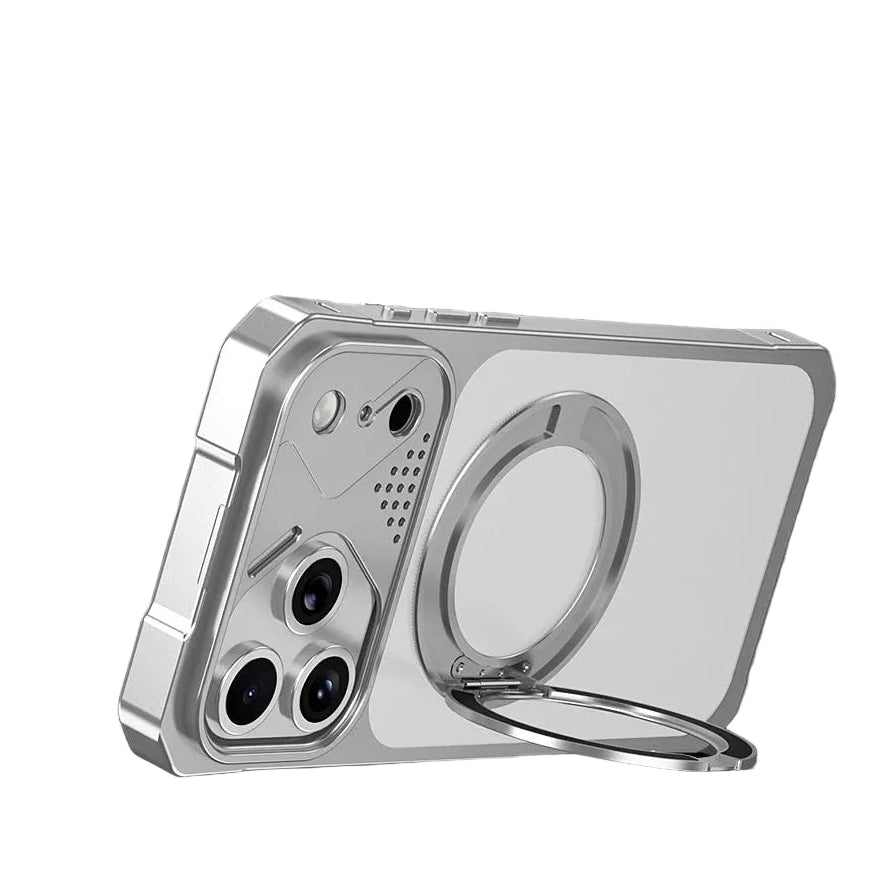Aluminum Alloy MagSafe Case with 360° Rotating Bracket for iPhone 18 Series