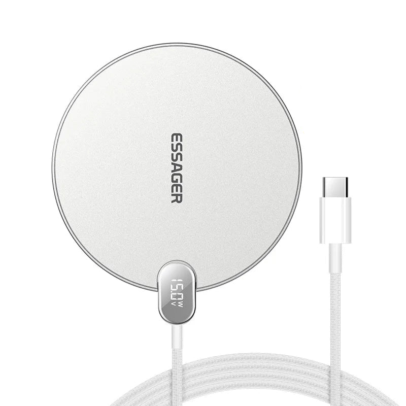 Essager 15W Fast Wireless Charging Pad with LED Display