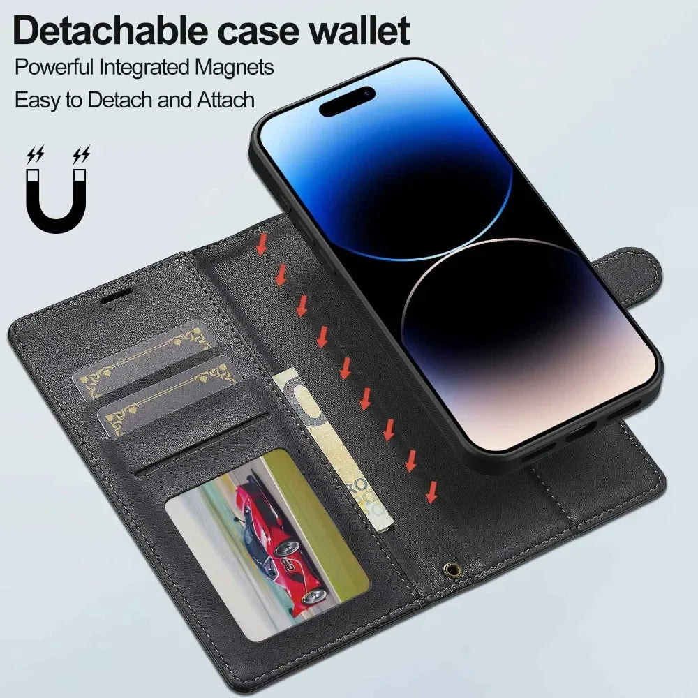 Multi-Functional Detachable Wallet Case for iPhone 16 Series