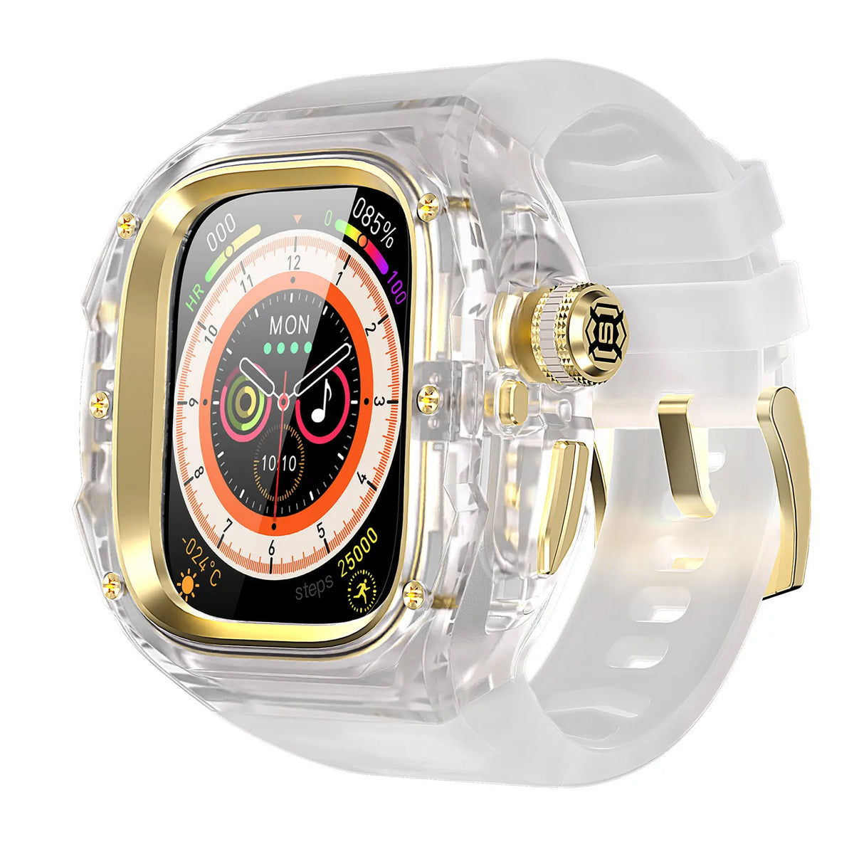 Clear Rugged Case with Silicone Band for Apple Watch Ultra