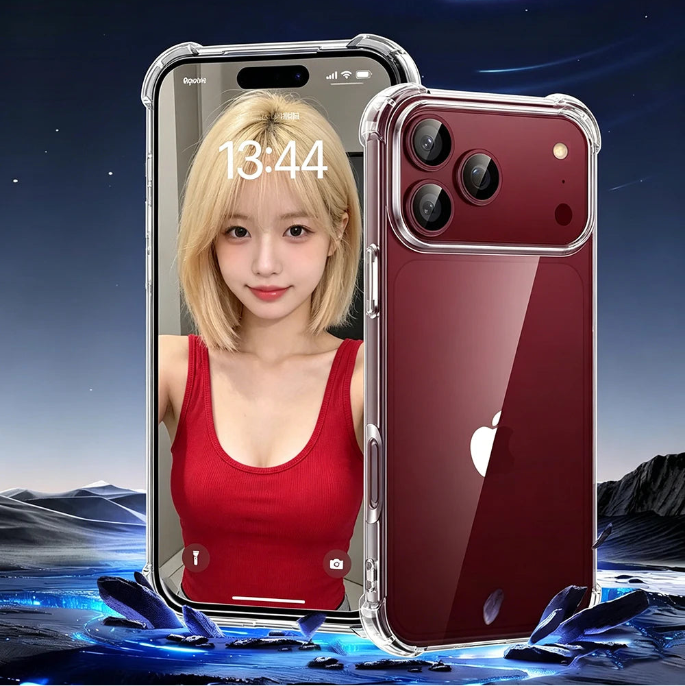 Clear Thin TPU Shockproof Case for iPhone 17 Series