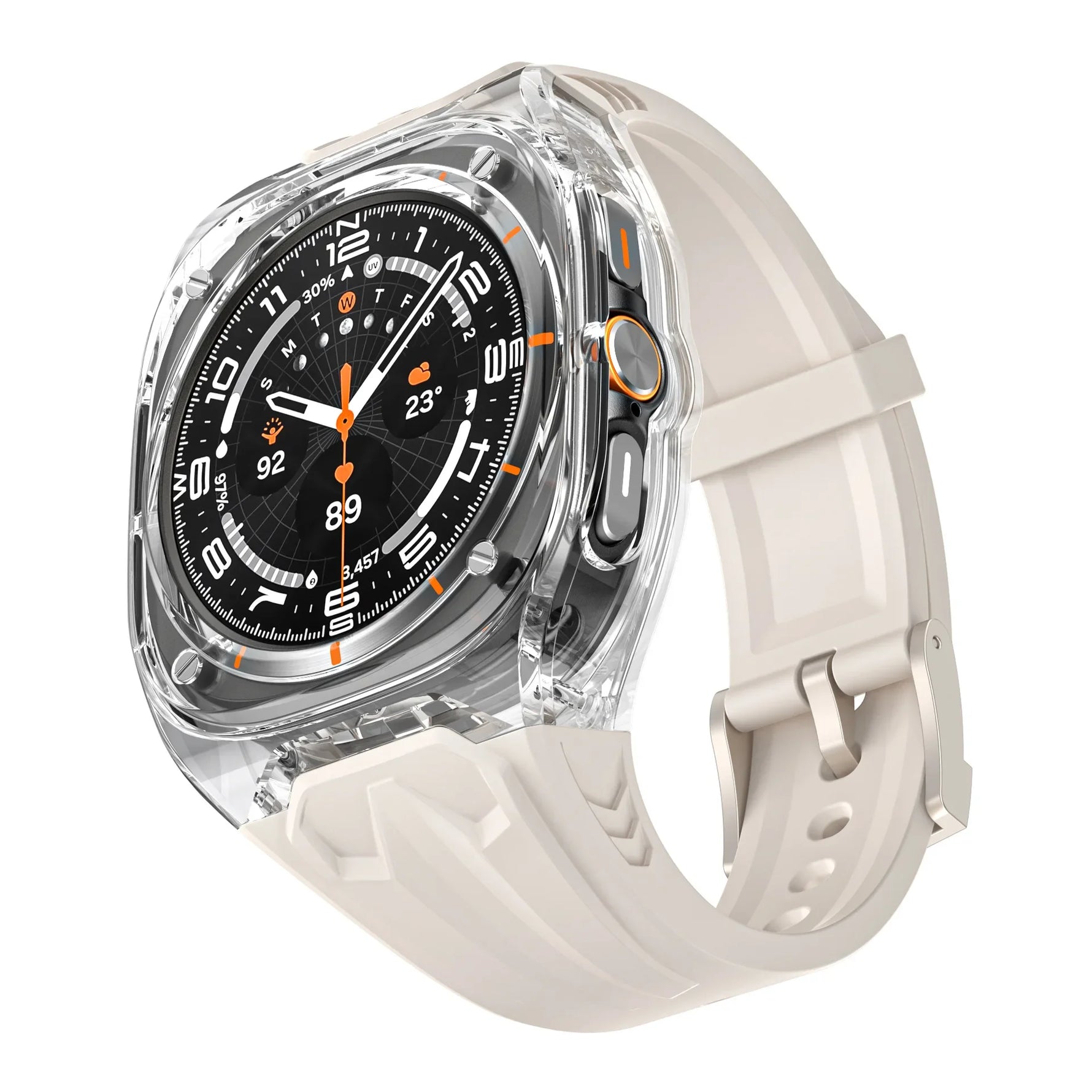 Transparent Case & Rubber Band Modification Kit for Samsung Galaxy Watch Ultra and Samsung Galaxy Watch Ultra (2025)