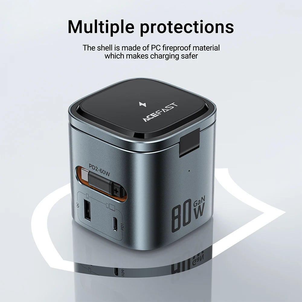ACEFAST 6-in-1 GaN 80W Charging Station