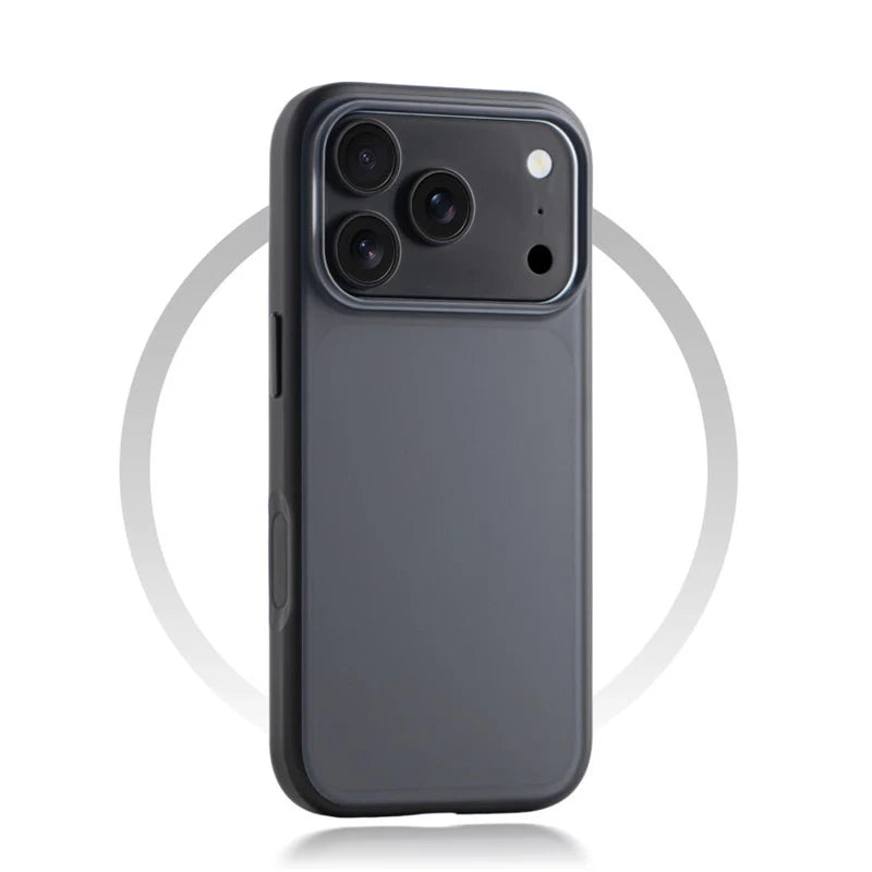 Frosted Semi-Transparent Anti-Fingerprint Shockproof Case with Raised Camera Ring for iPhone 17 Series