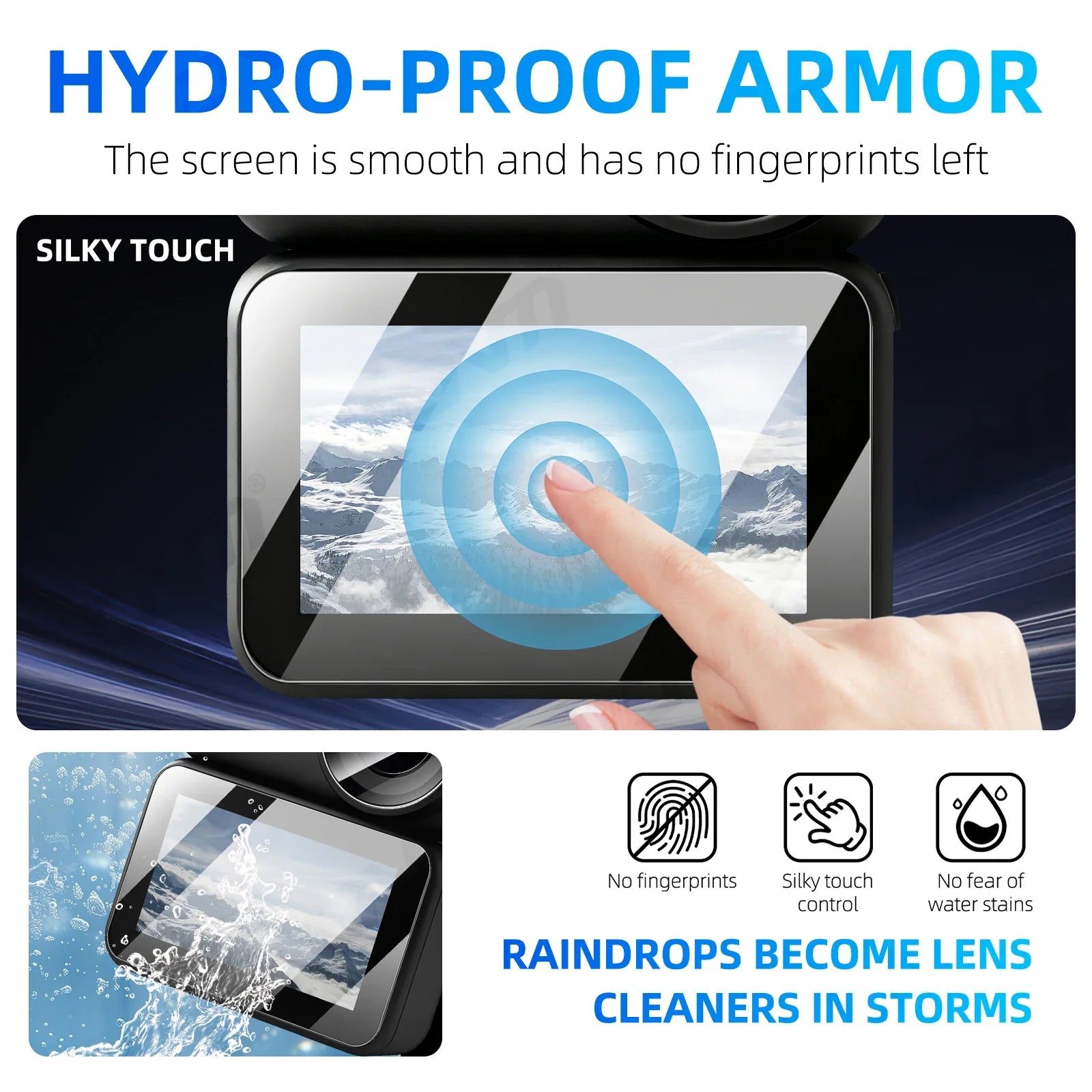 3-Pack Anti-Scratch Tempered Glass Screen Protector for DJI Osmo Nano