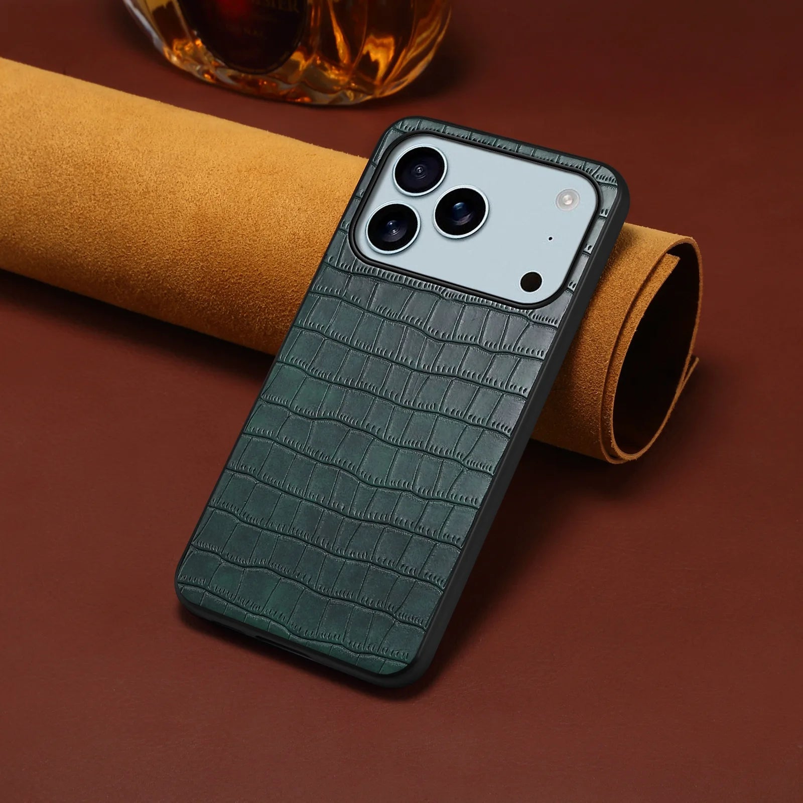 Premium Alligator Pattern Leather Protective Case for iPhone 17 Series