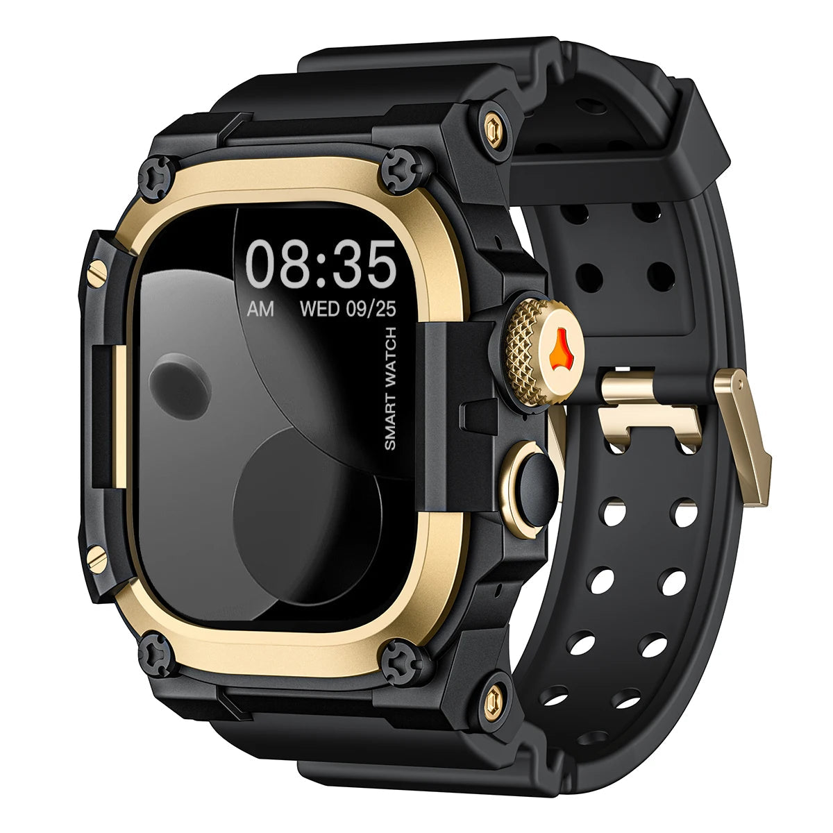 Silicone Rugged Strap with Metal Case for Apple Watch Ultra