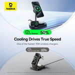 Baseus EnerFill FS41 3-in-1 Wireless Charging Stand with TEC Cooling Cosmic