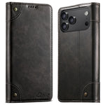 Premium Leather Flip Wallet Case with Card Slot for iPhone 17 Series