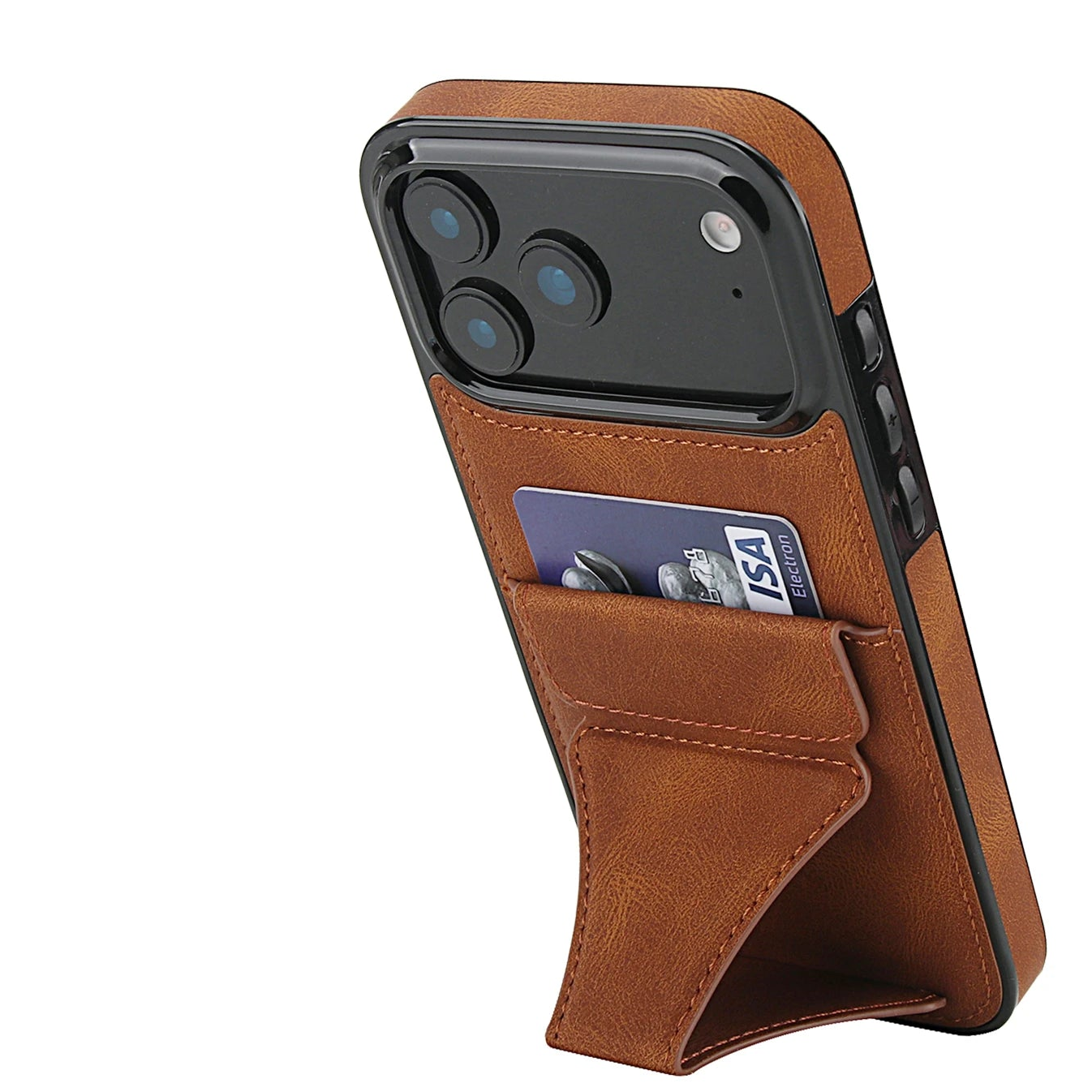 Premium Leather Wallet Case with Stand Function for iPhone 17 Series