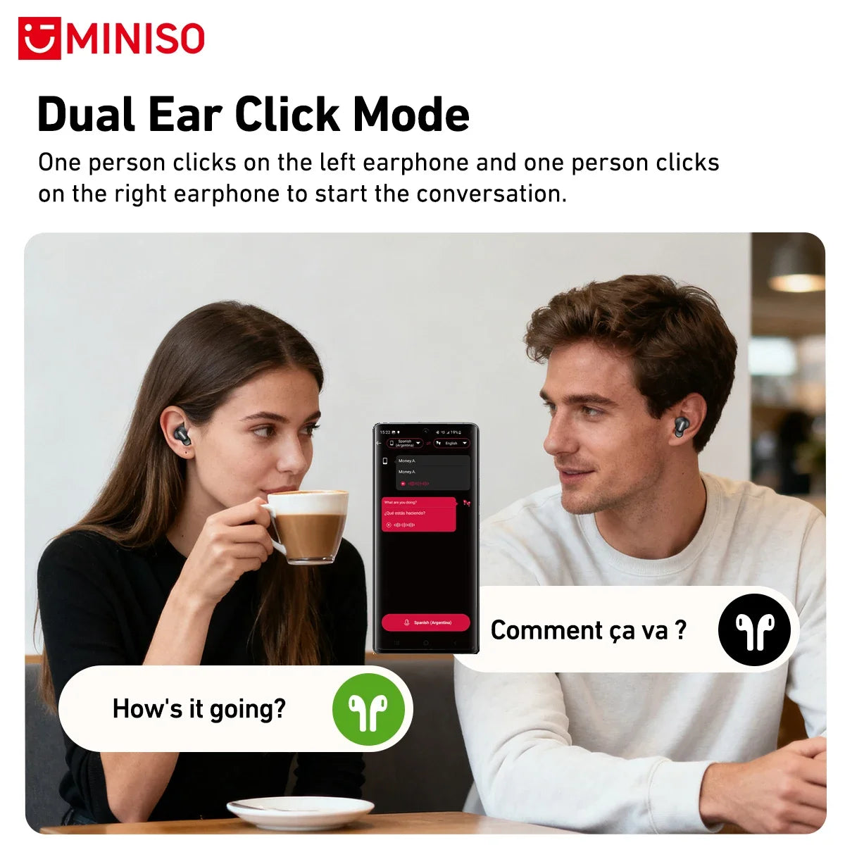 MINISO MS105 AI Translator Wireless Earphones